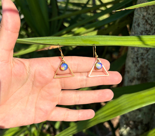 Mood Sea Glass™ Triangle Earrings