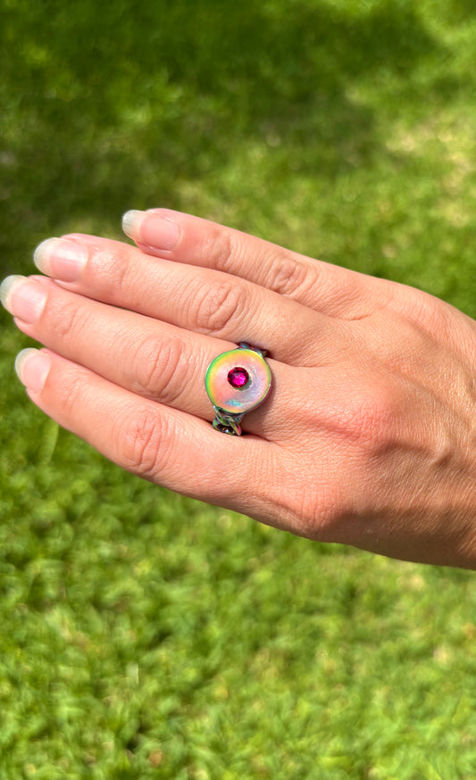 Color Changing Swarovski Rainbow Ring
