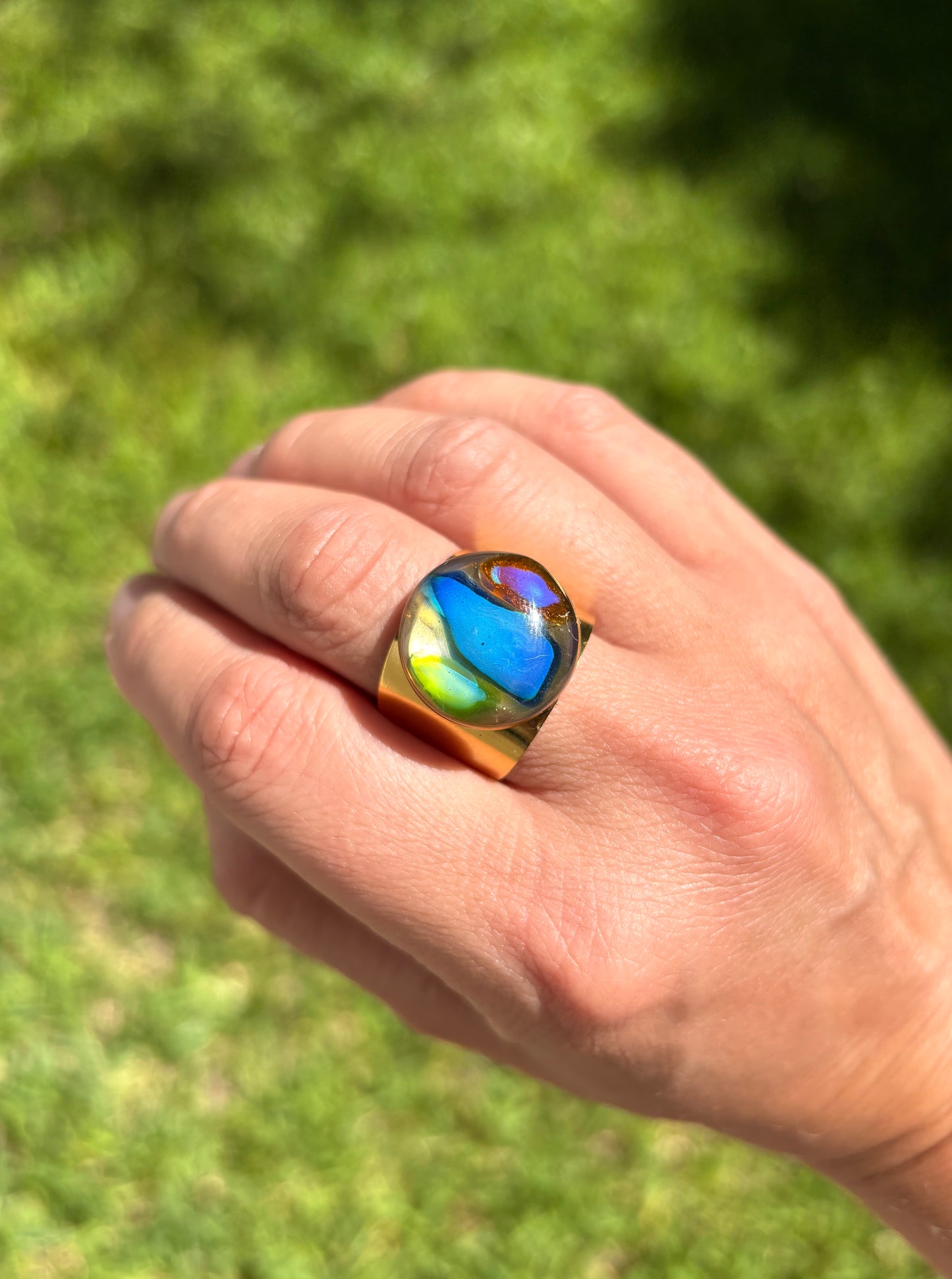 Mood Sea Glass™ Mosaic Ring