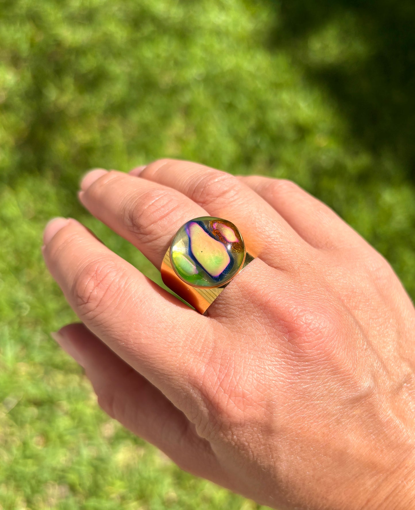 Mood Sea Glass™ Mosaic Ring