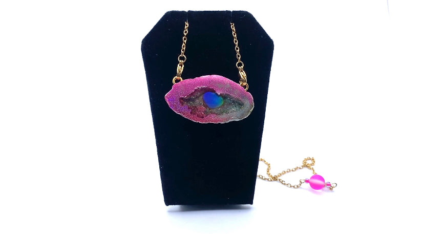 Mood Sea Glass™ Geode Necklace