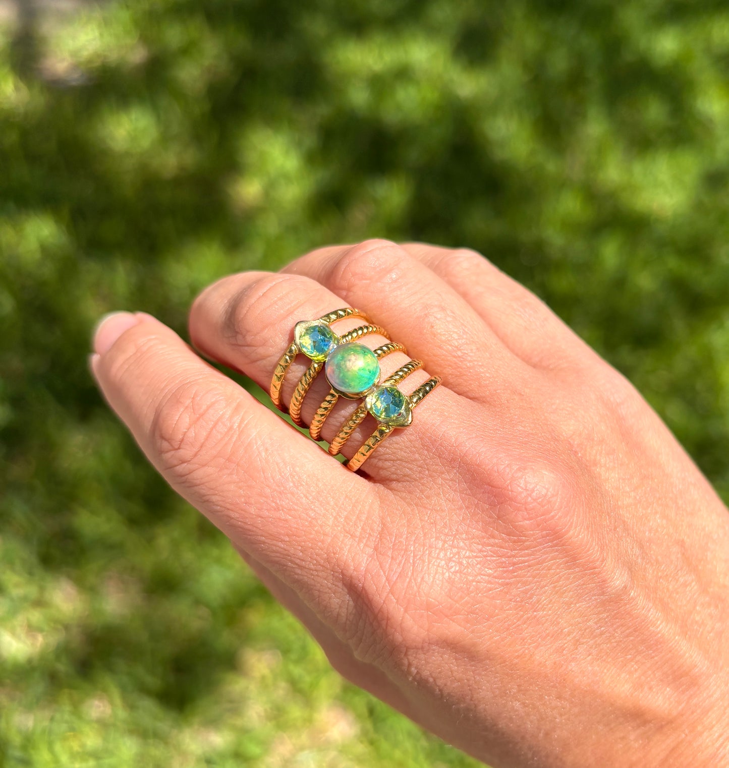 Color Changing Swarovski Ring