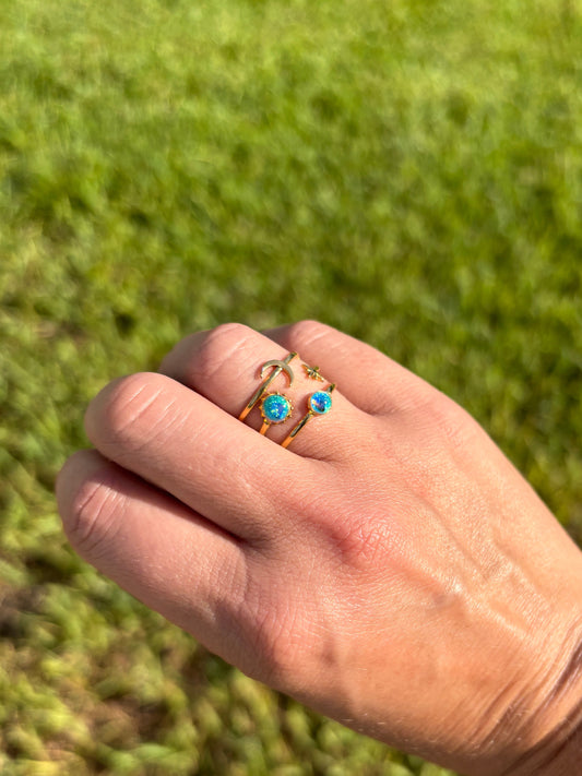 Mood Sea Glass™ Sun and Moon Ring