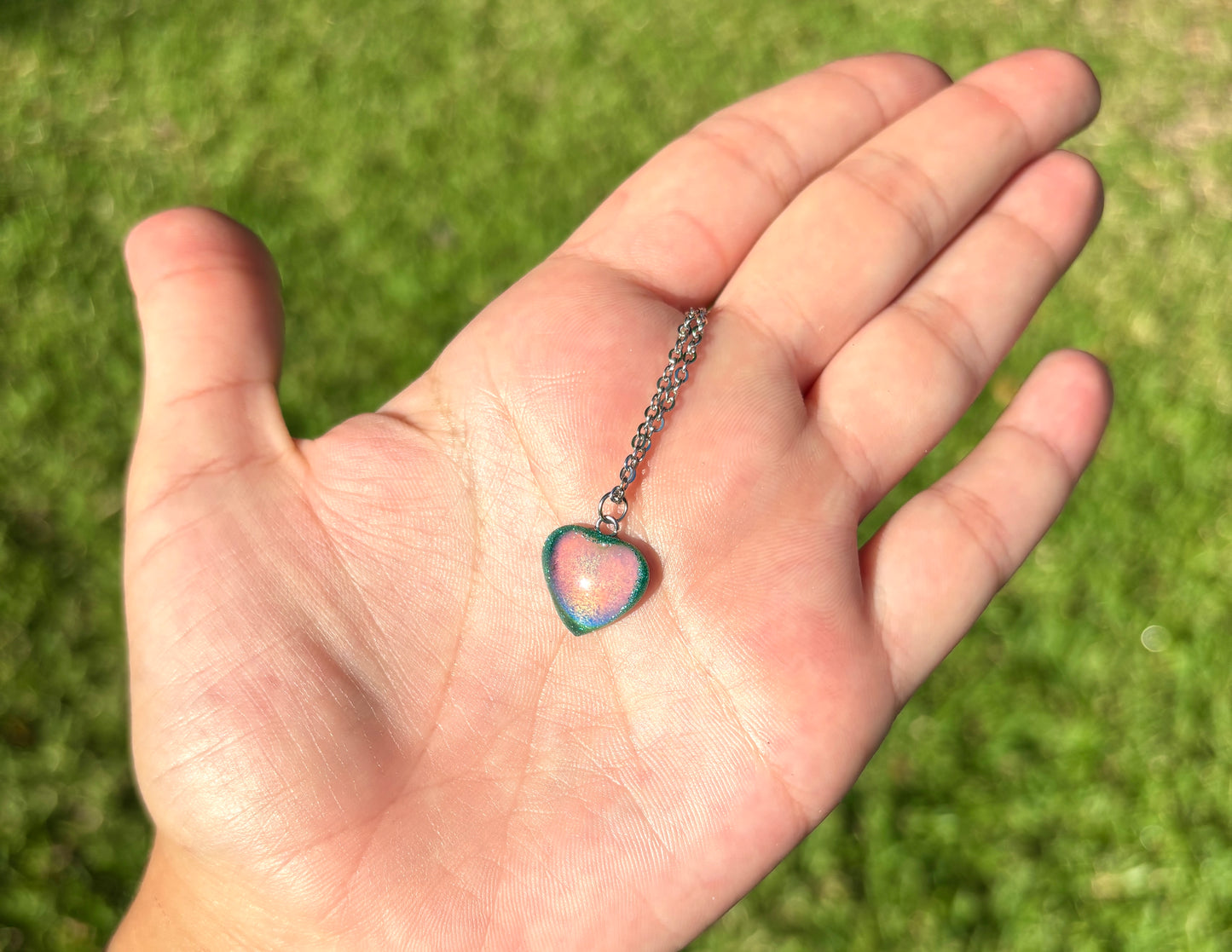 Mood Color Changing Heart Necklace