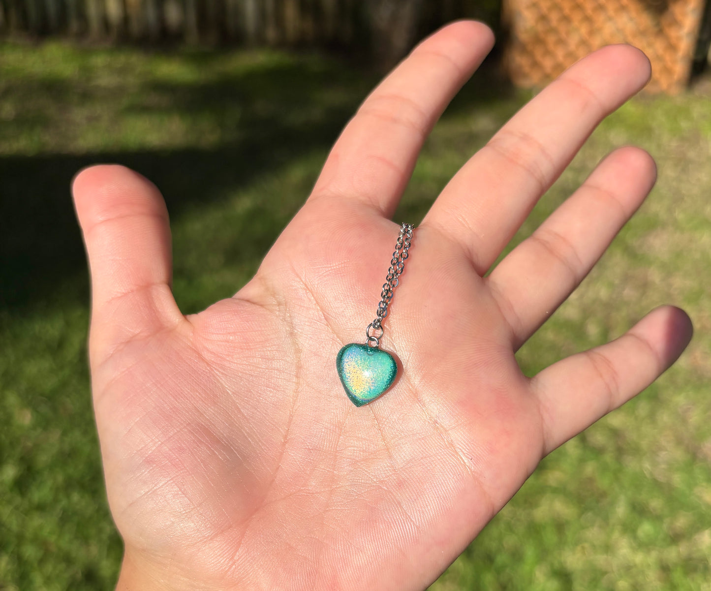 Mood Color Changing Heart Necklace