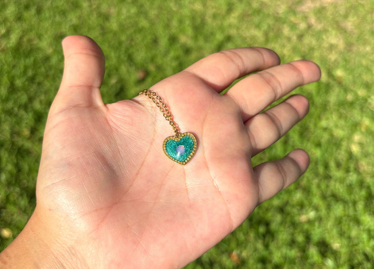 Mood Color Changing Heart Necklace