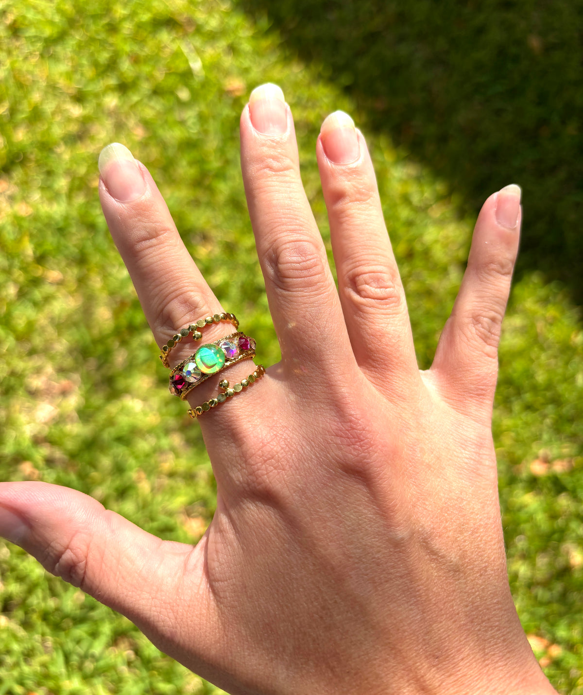 Mood Sea Glass ™ Swarovski Ring