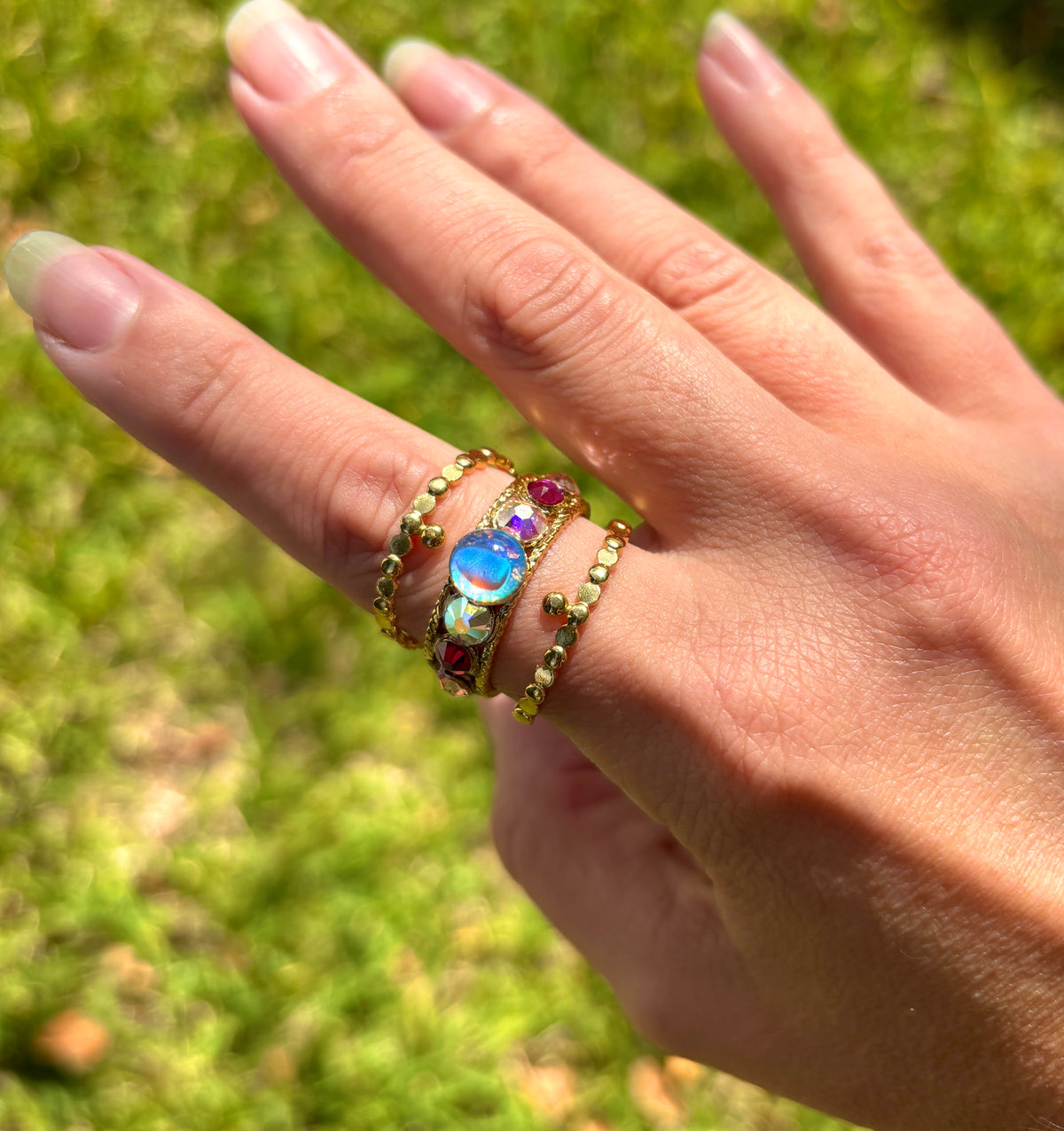 Mood Sea Glass ™ Swarovski Ring