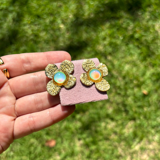 Mood Color Changing Flower Earrings