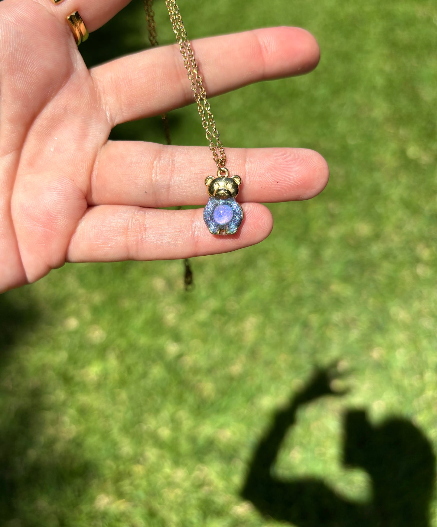 Mood Color Changing Teddy Bear Necklace
