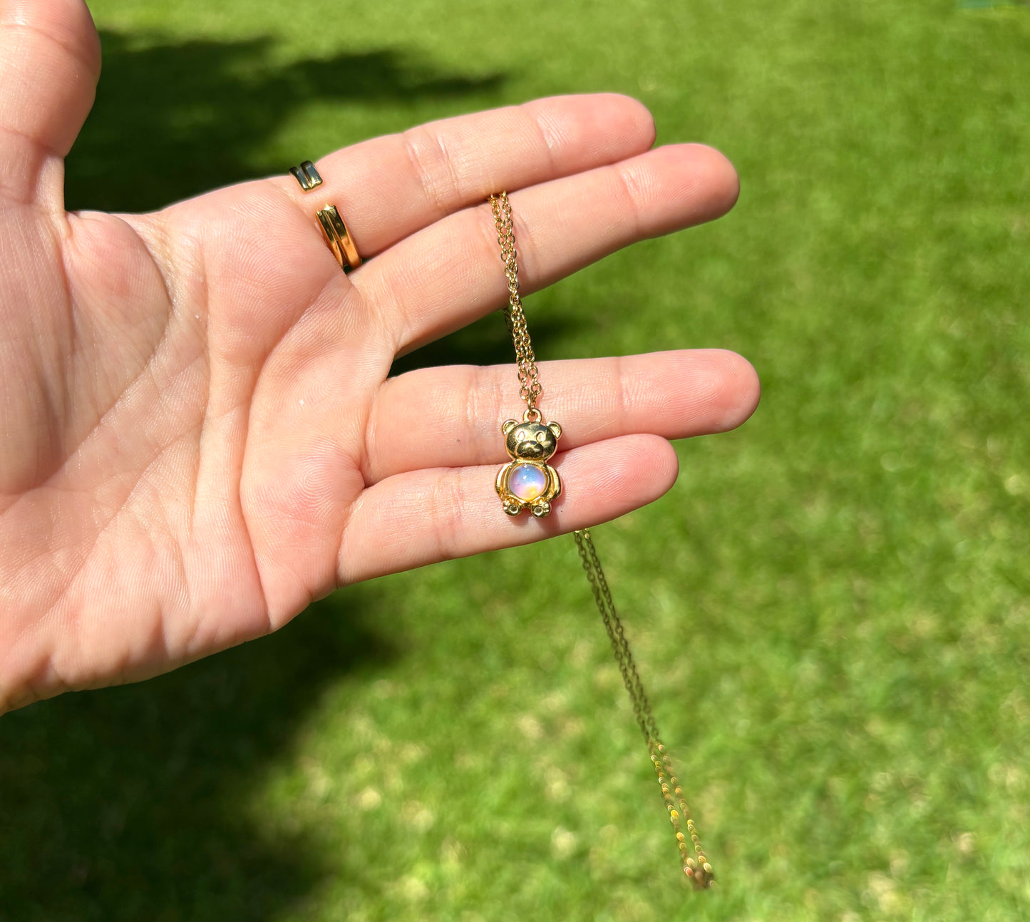 Mood Color Changing Teddy Bear Necklace