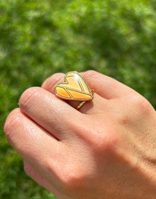 Heart Mood Color Changing Ring