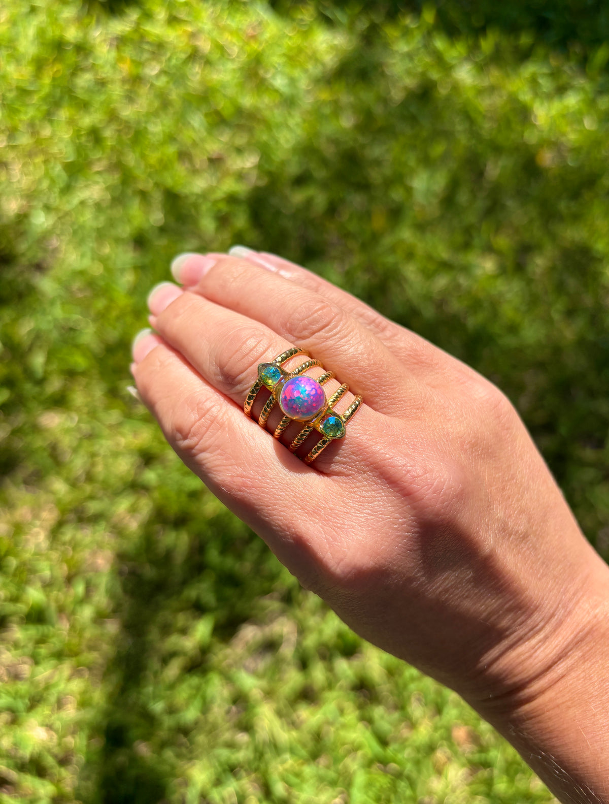 Color Changing Swarovski Ring
