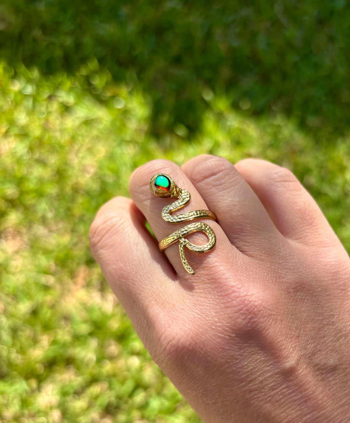 Mood Sea Glass™ Snake Ring
