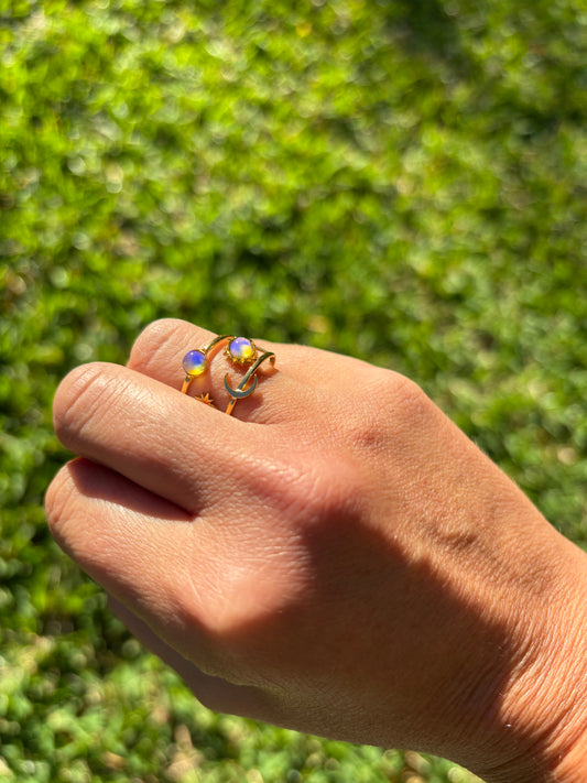 Mood Sea Glass™ Sun and Moon Ring