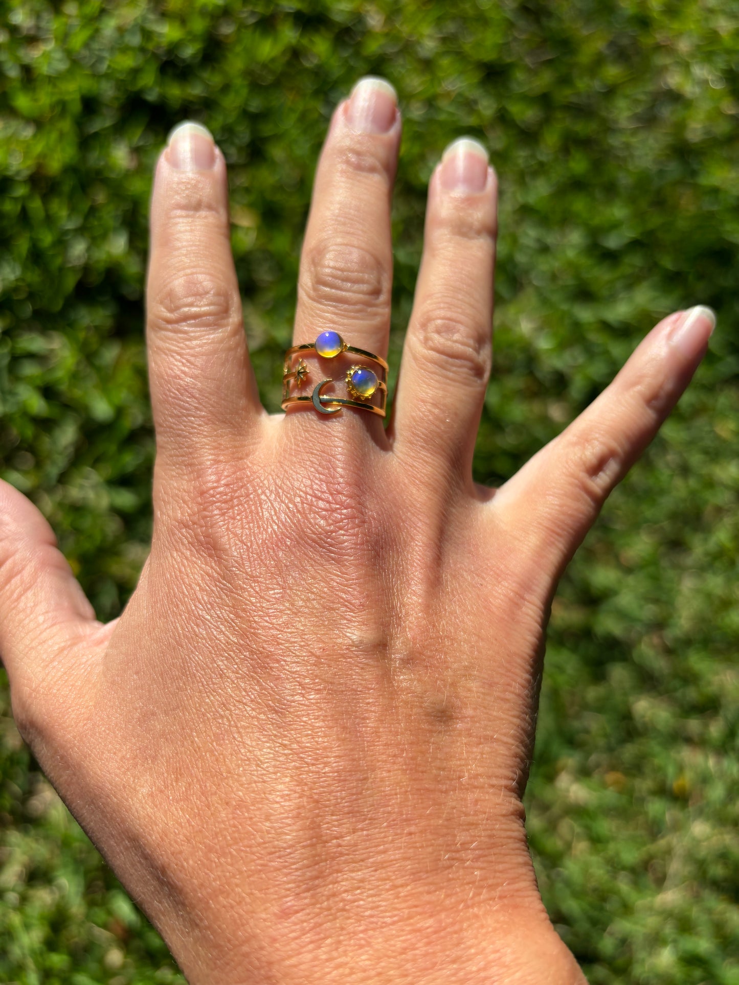 Mood Sea Glass™ Sun and Moon Ring