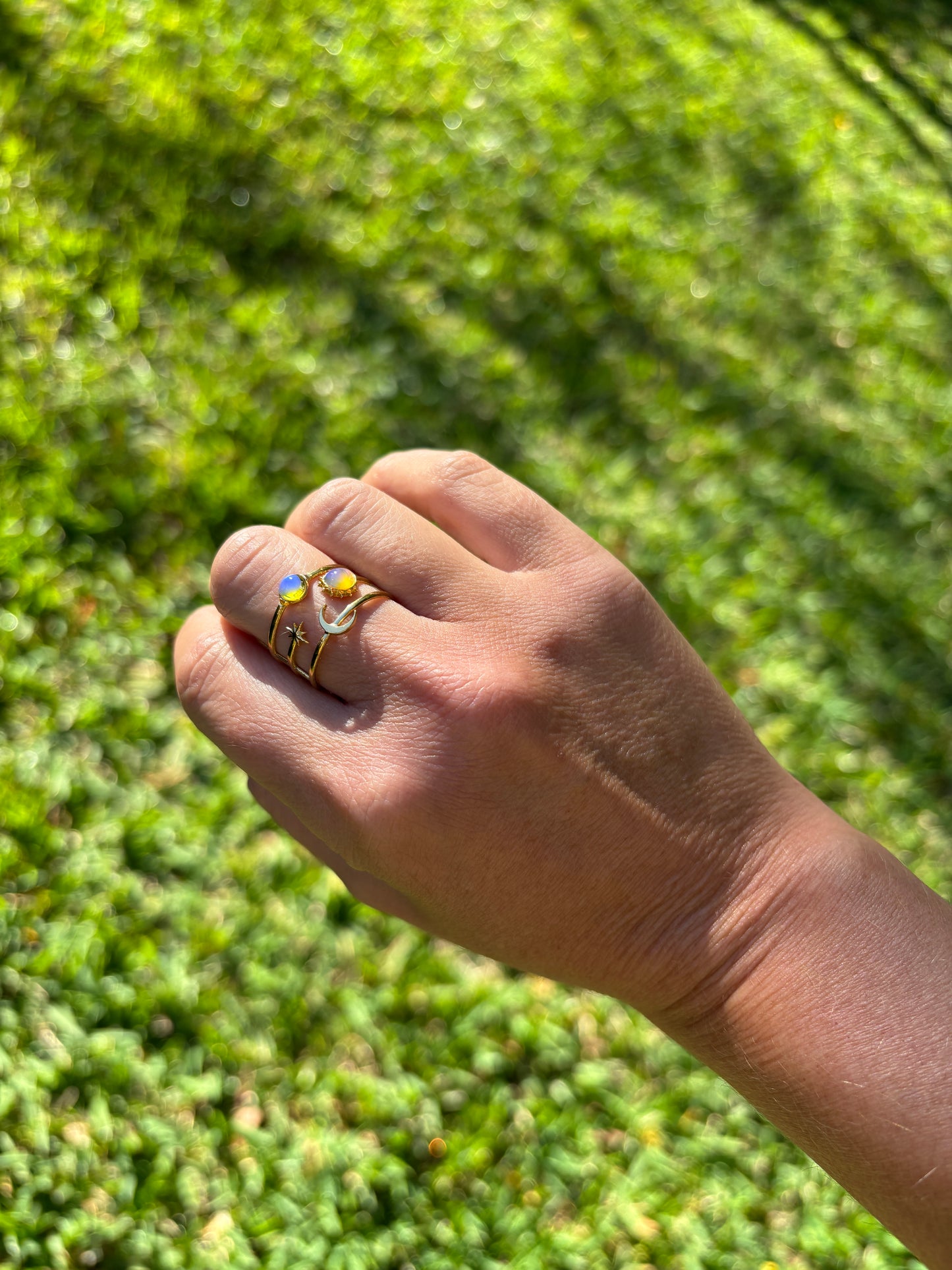 Mood Sea Glass™ Sun and Moon Ring