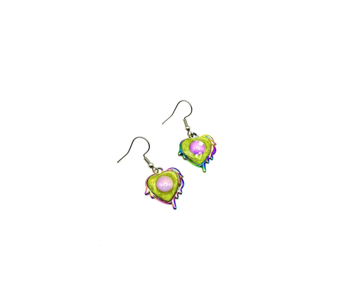 Mood Color Changing Glow Heart Earrings