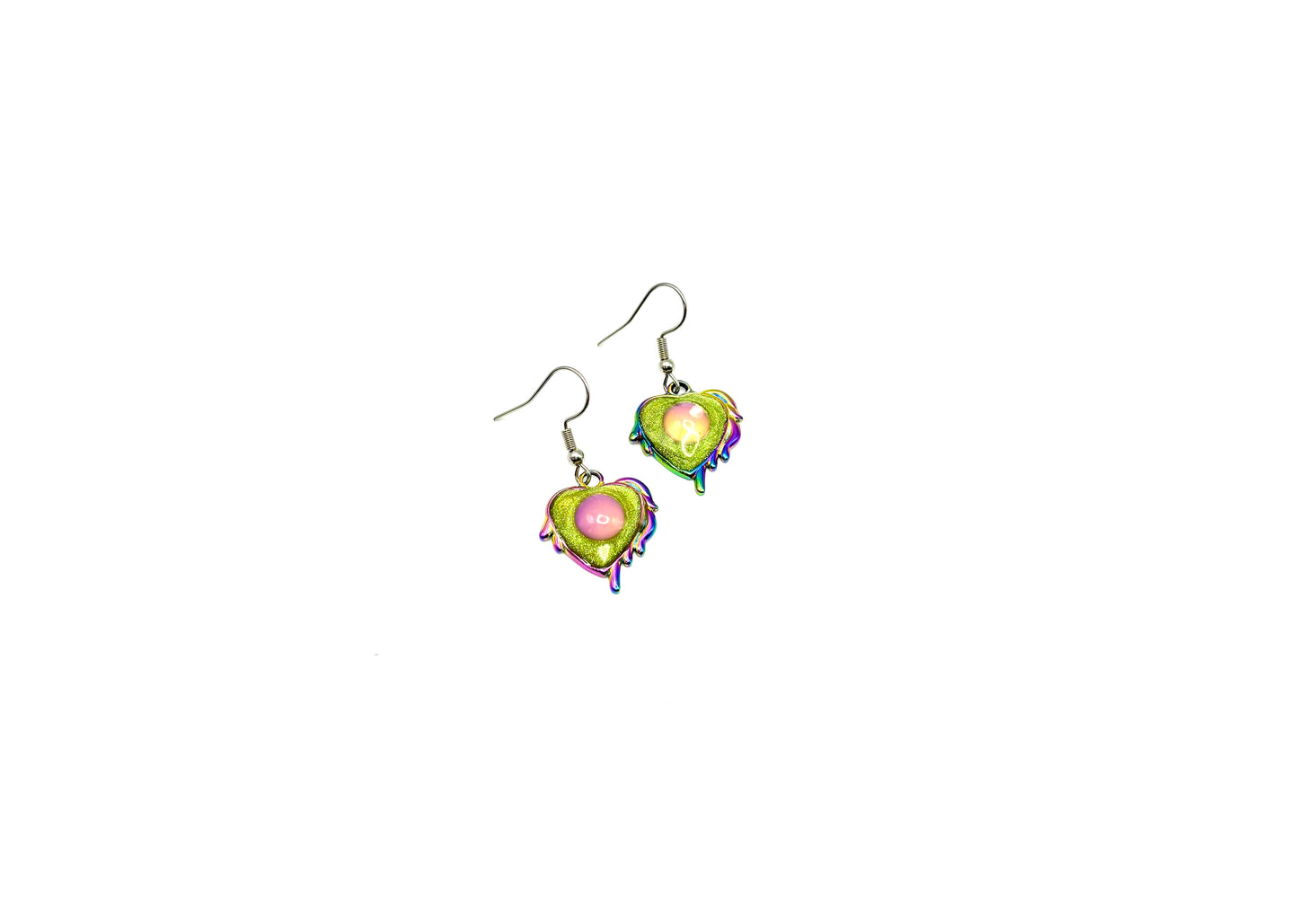 Mood Color Changing Glow Heart Earrings