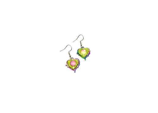 Mood Color Changing Glow Heart Earrings