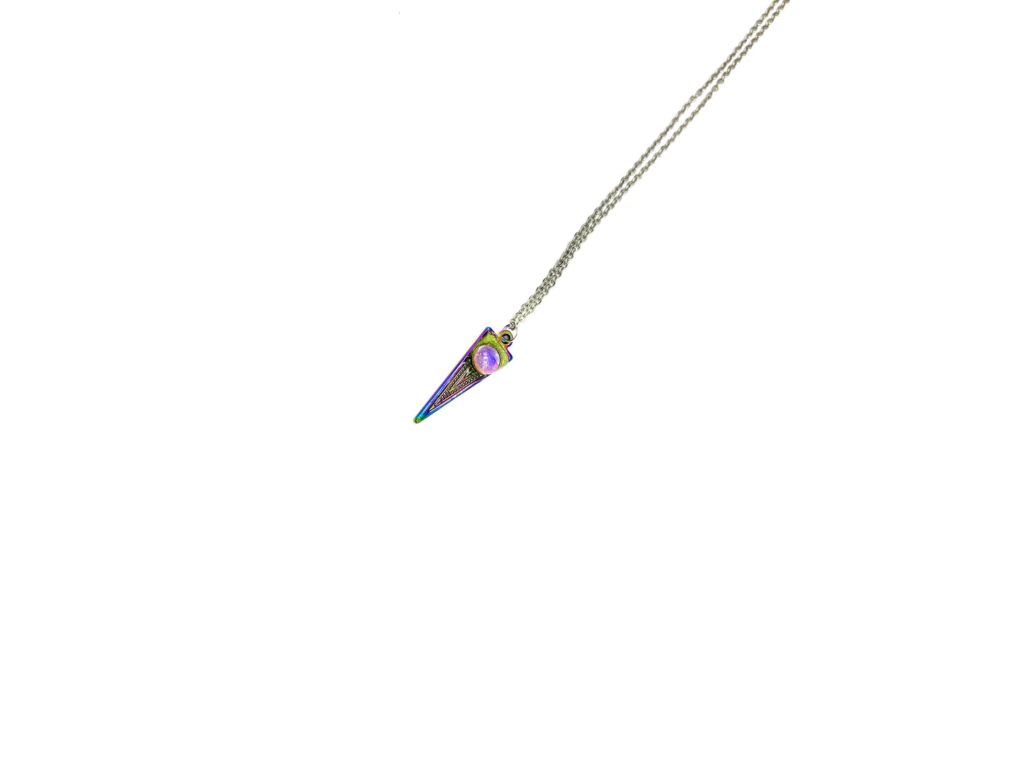 Mood Color Changing Rainbow Spike Pendant