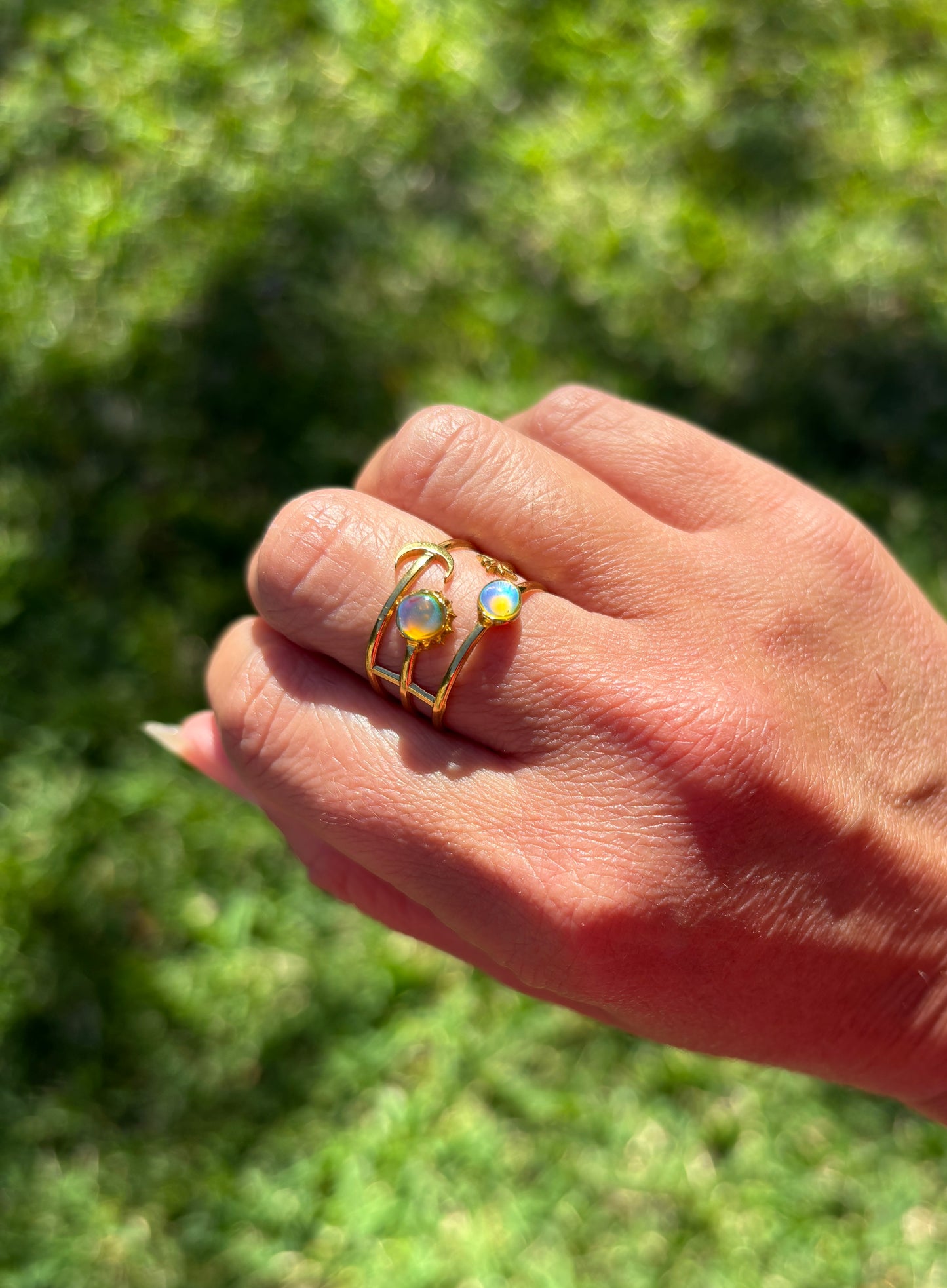 Mood Sea Glass™ Sun and Moon Ring