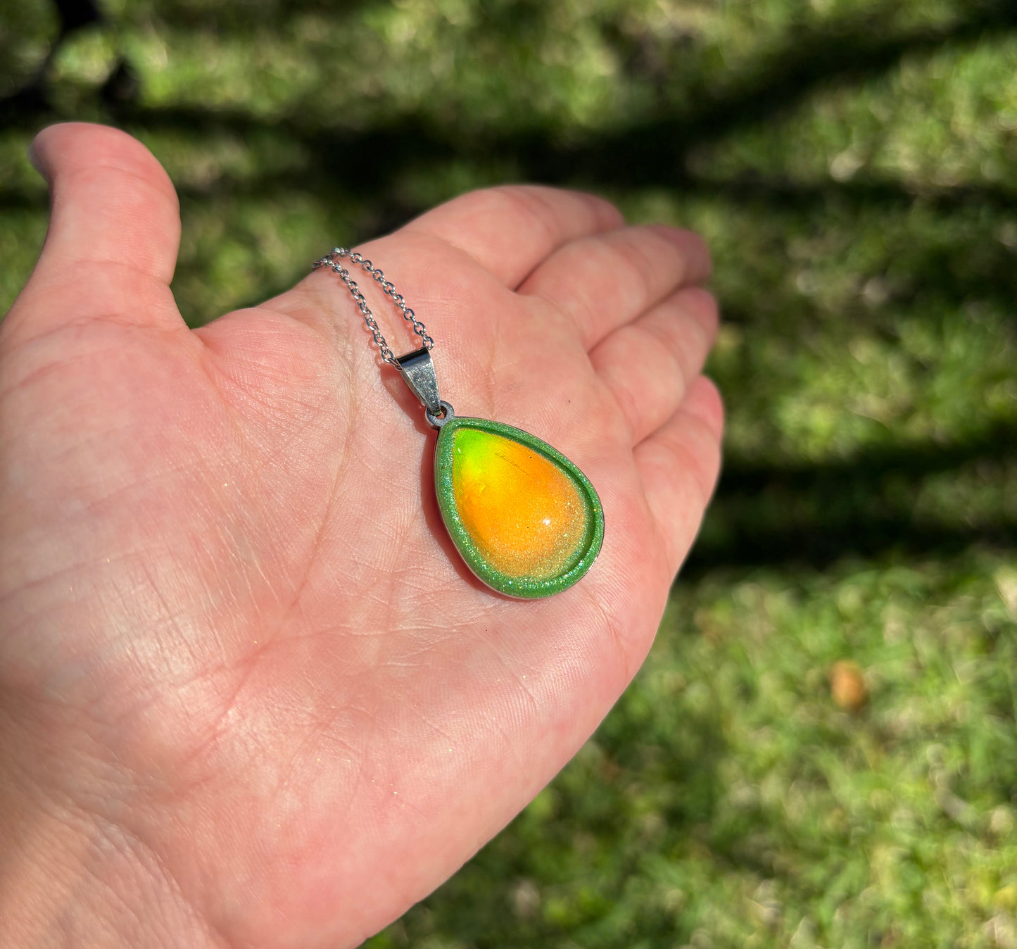 Color Changing Teardrop  Pendant