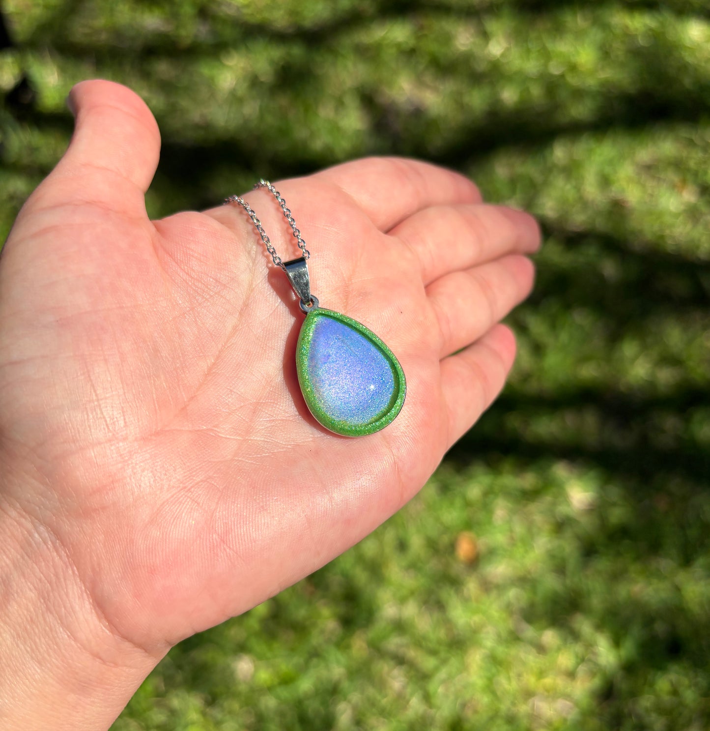 Color Changing Teardrop  Pendant