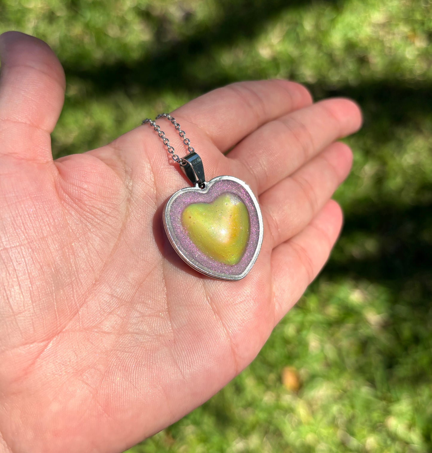 Color Changing Heart Pendant