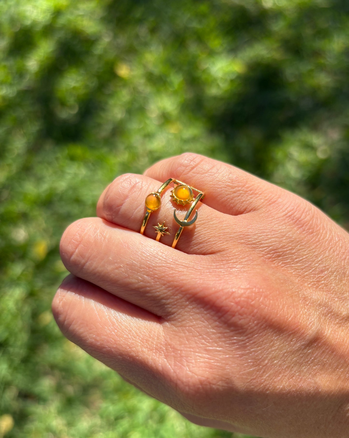 Mood Sea Glass™ Sun and Moon Ring