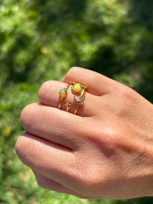Mood Sea Glass™ Sun and Moon Ring