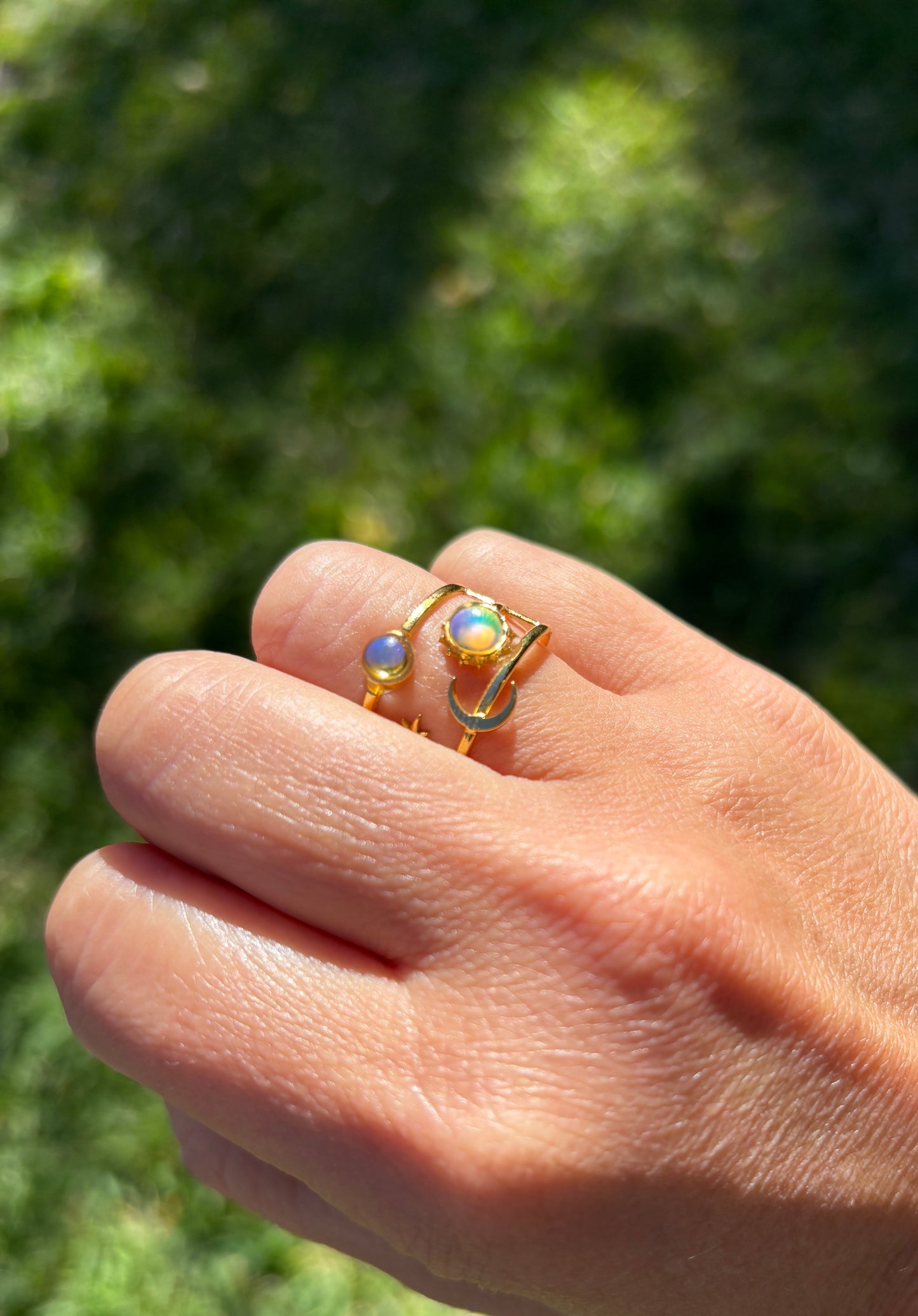 Mood Sea Glass™ Sun and Moon Ring