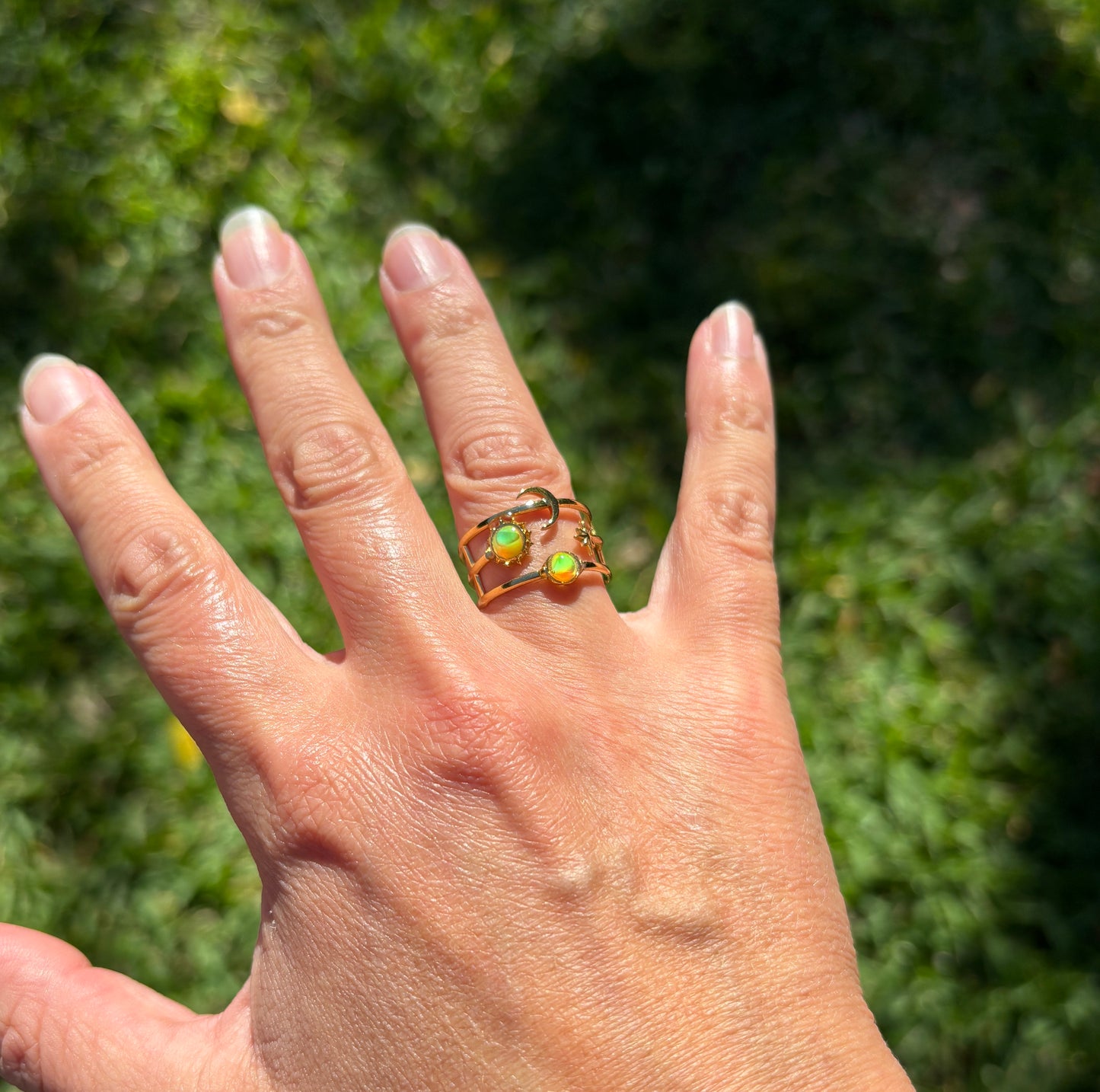 Mood Sea Glass™ Sun and Moon Ring