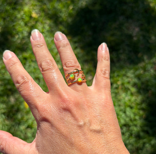 Mood Sea Glass™ Sun and Moon Ring