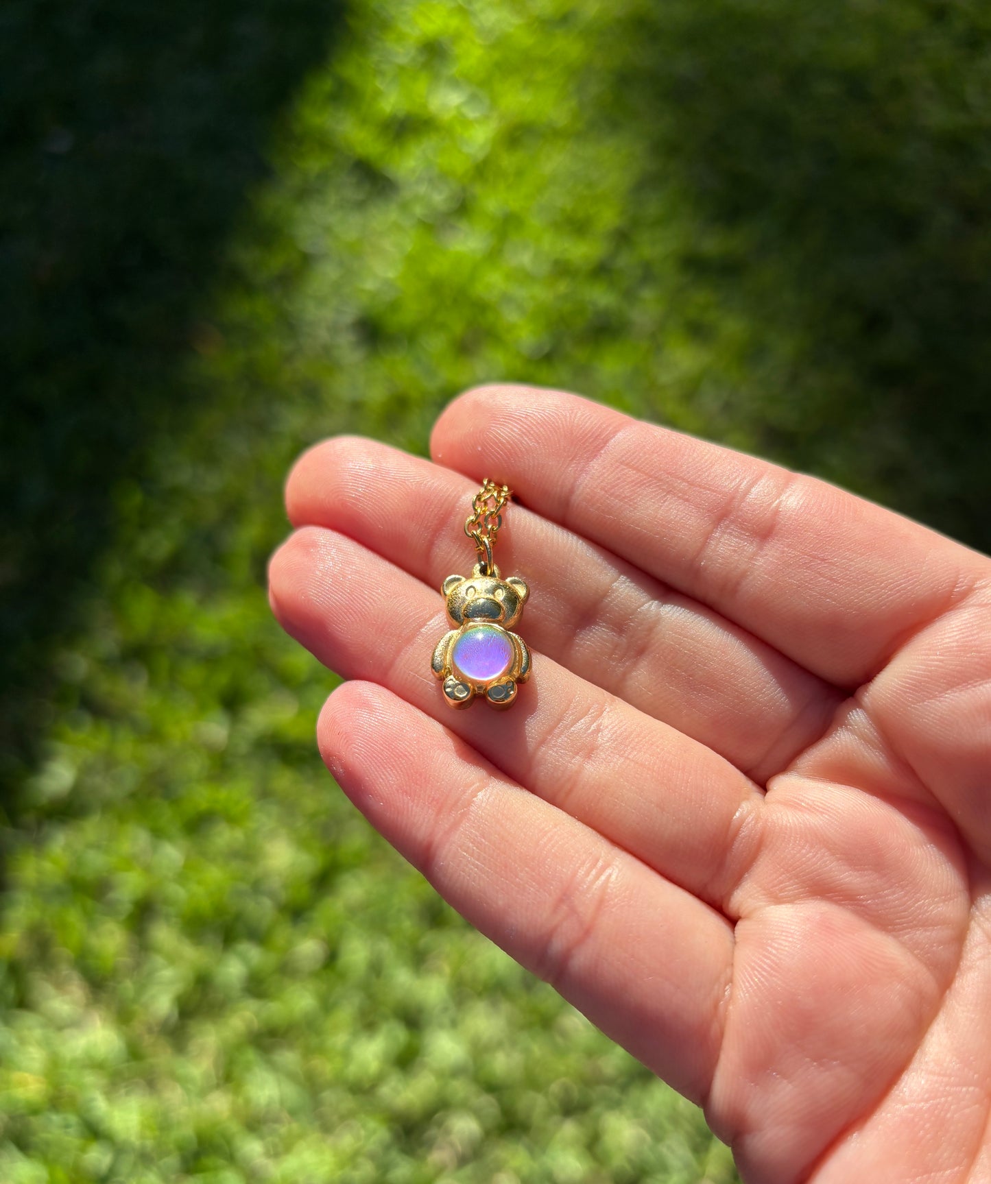 Mood Color Changing Teddy Bear Necklace