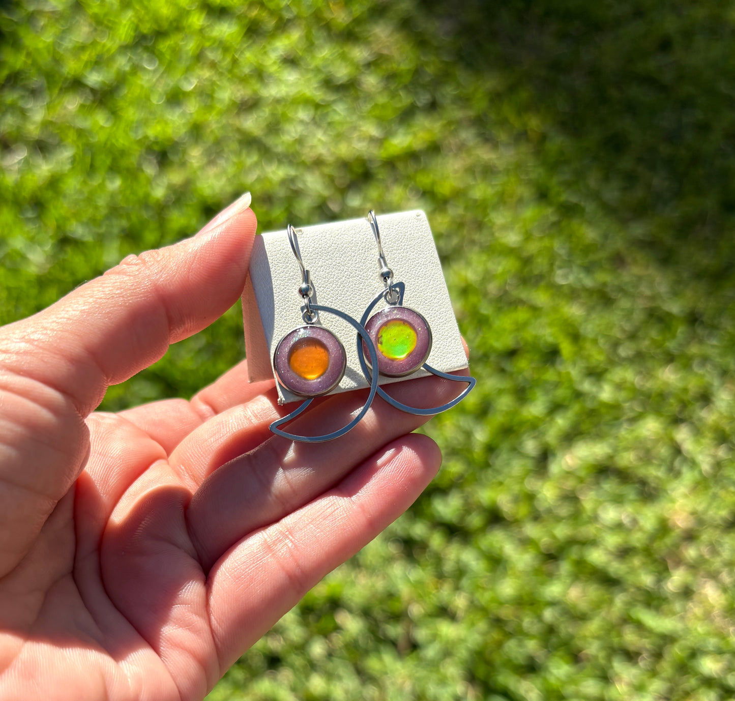Mood Color Changing Moon Earrings