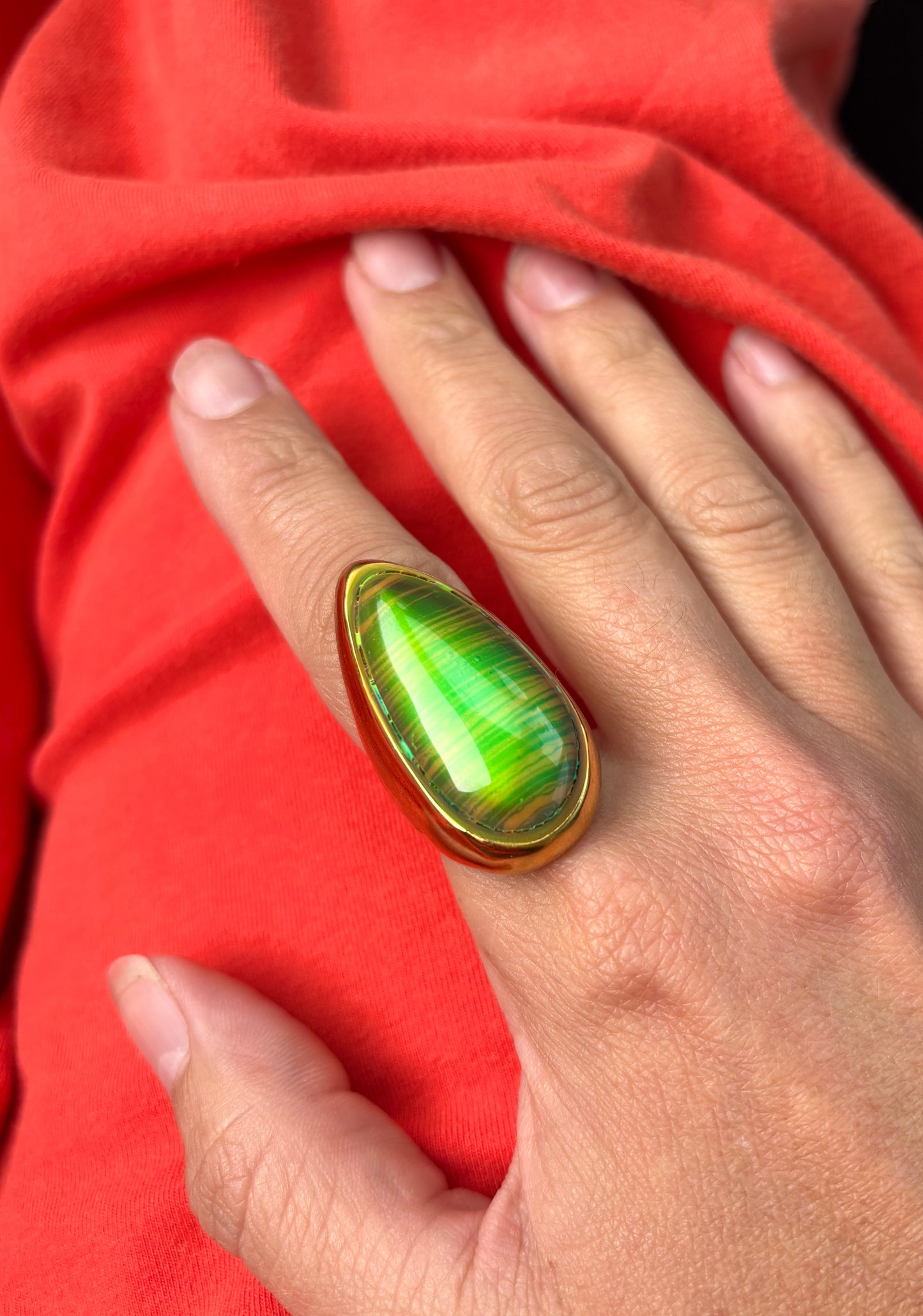 Statement Tiger Eye Mood Ring