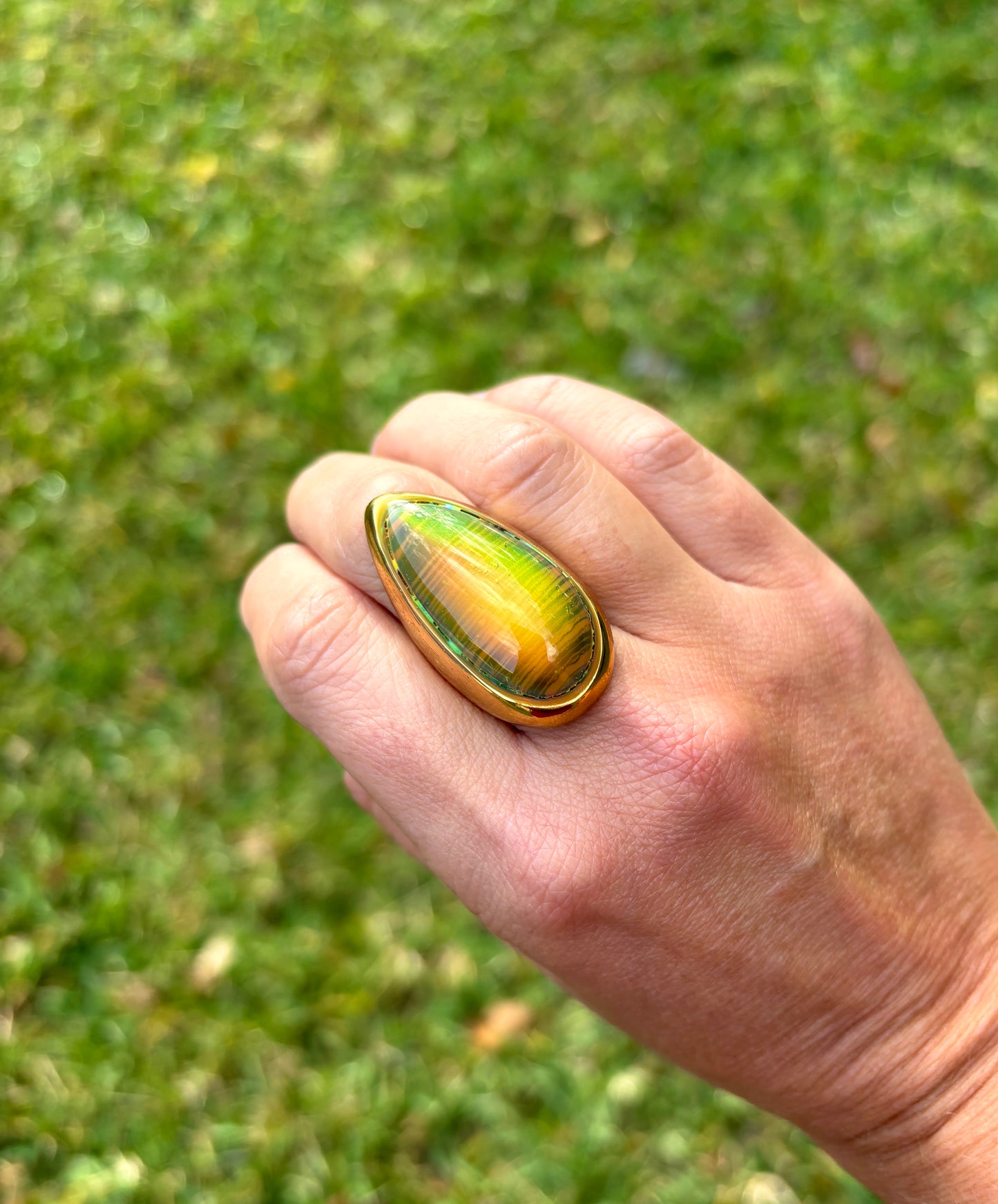 Statement Tiger Eye Mood Ring