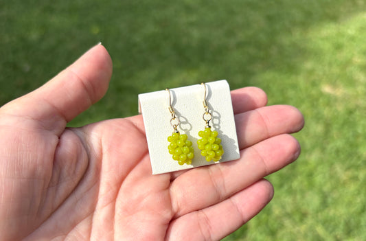 Chardonnay Grape Earrings