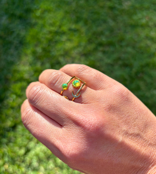 Mood Sea Glass™ Sun and Moon Ring