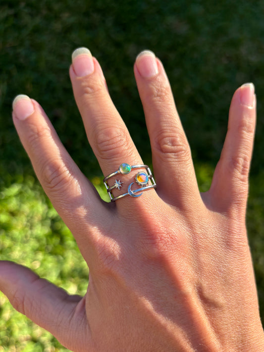 Mood Sea Glass™ Sun and Moon Ring