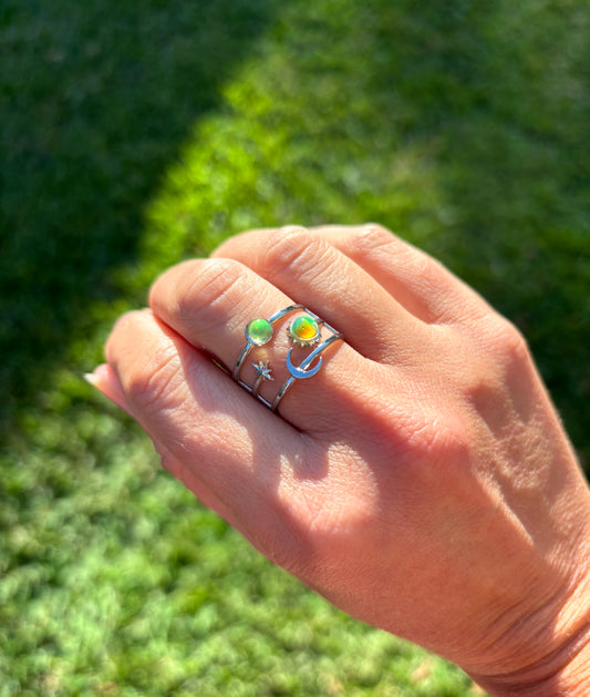 Mood Sea Glass™ Sun and Moon Ring