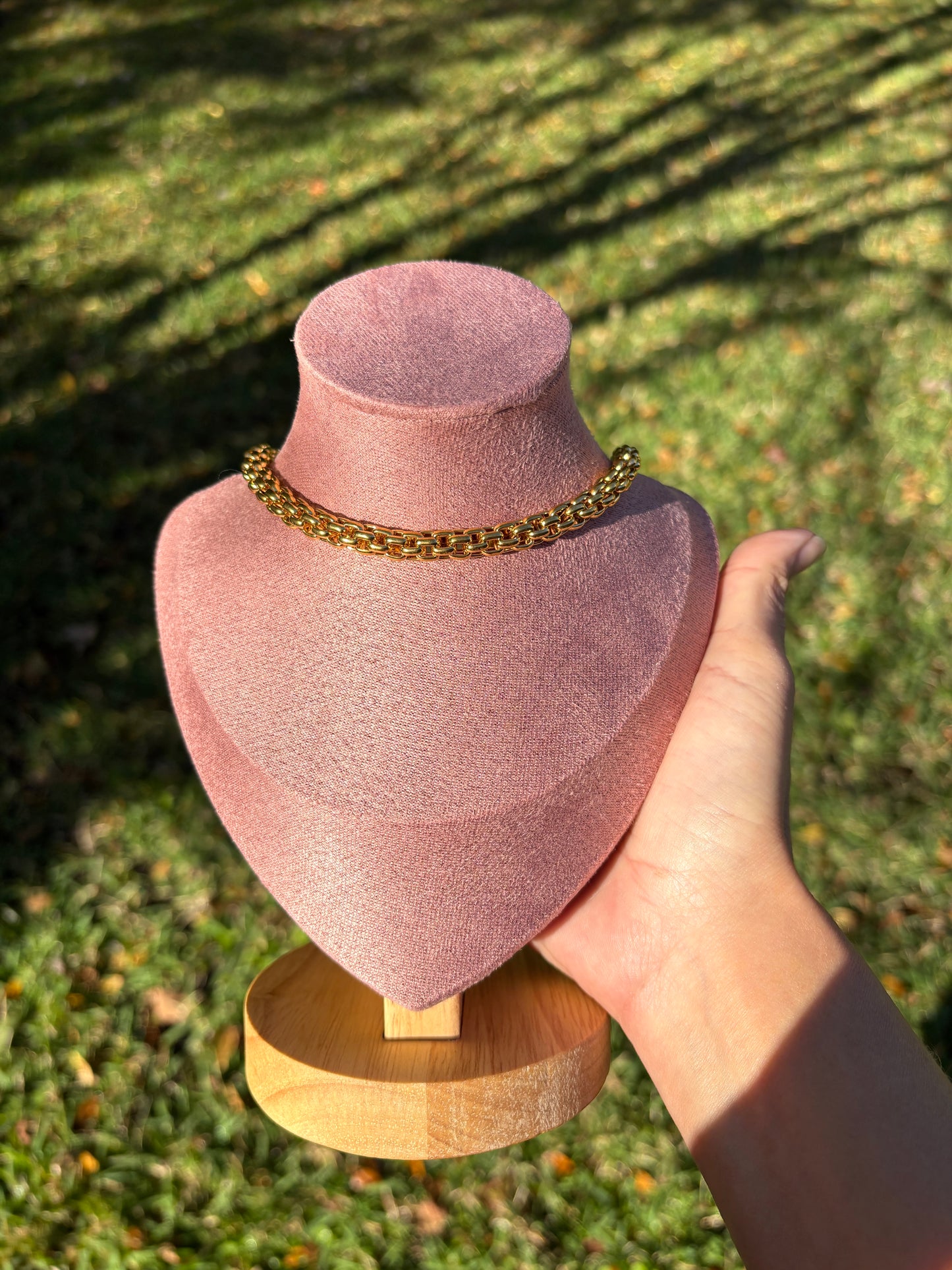 Boxed Gold Accent Chain
