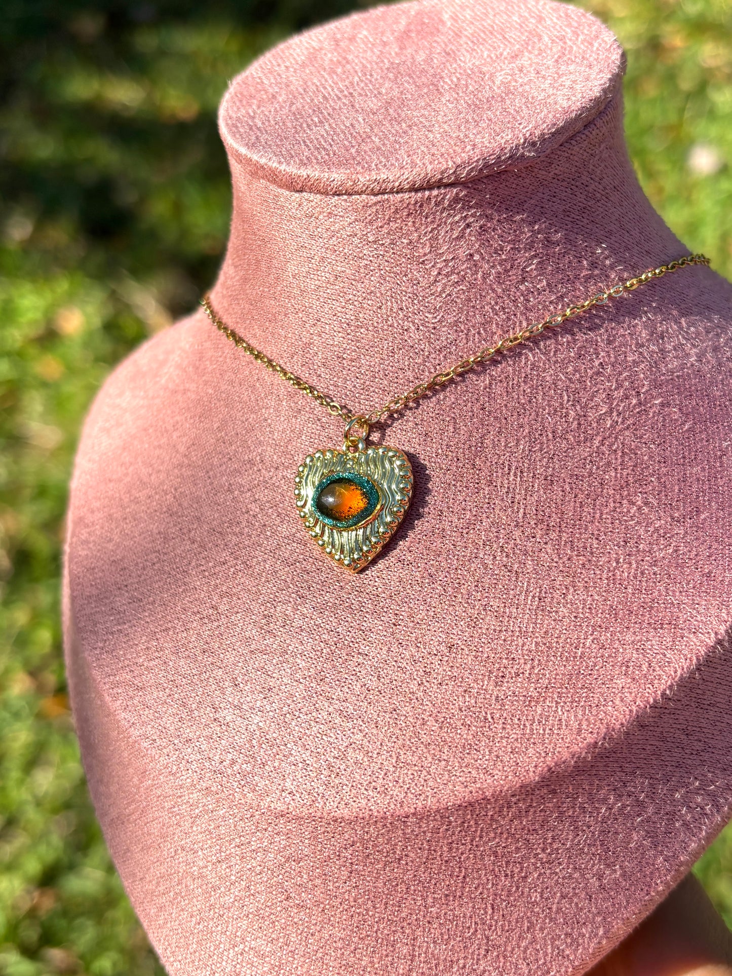 Mood Sea Glass™ Heart Pendant