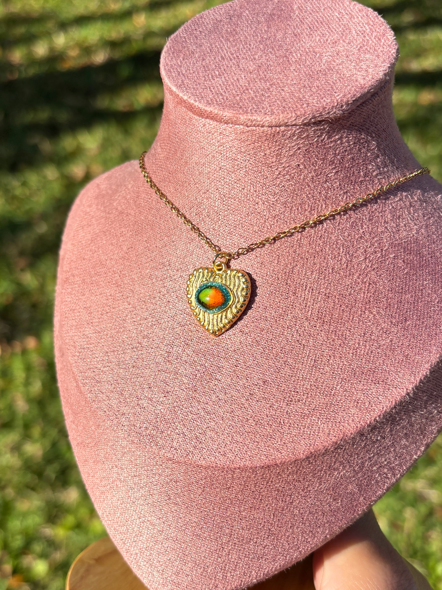 Mood Sea Glass™ Heart Pendant