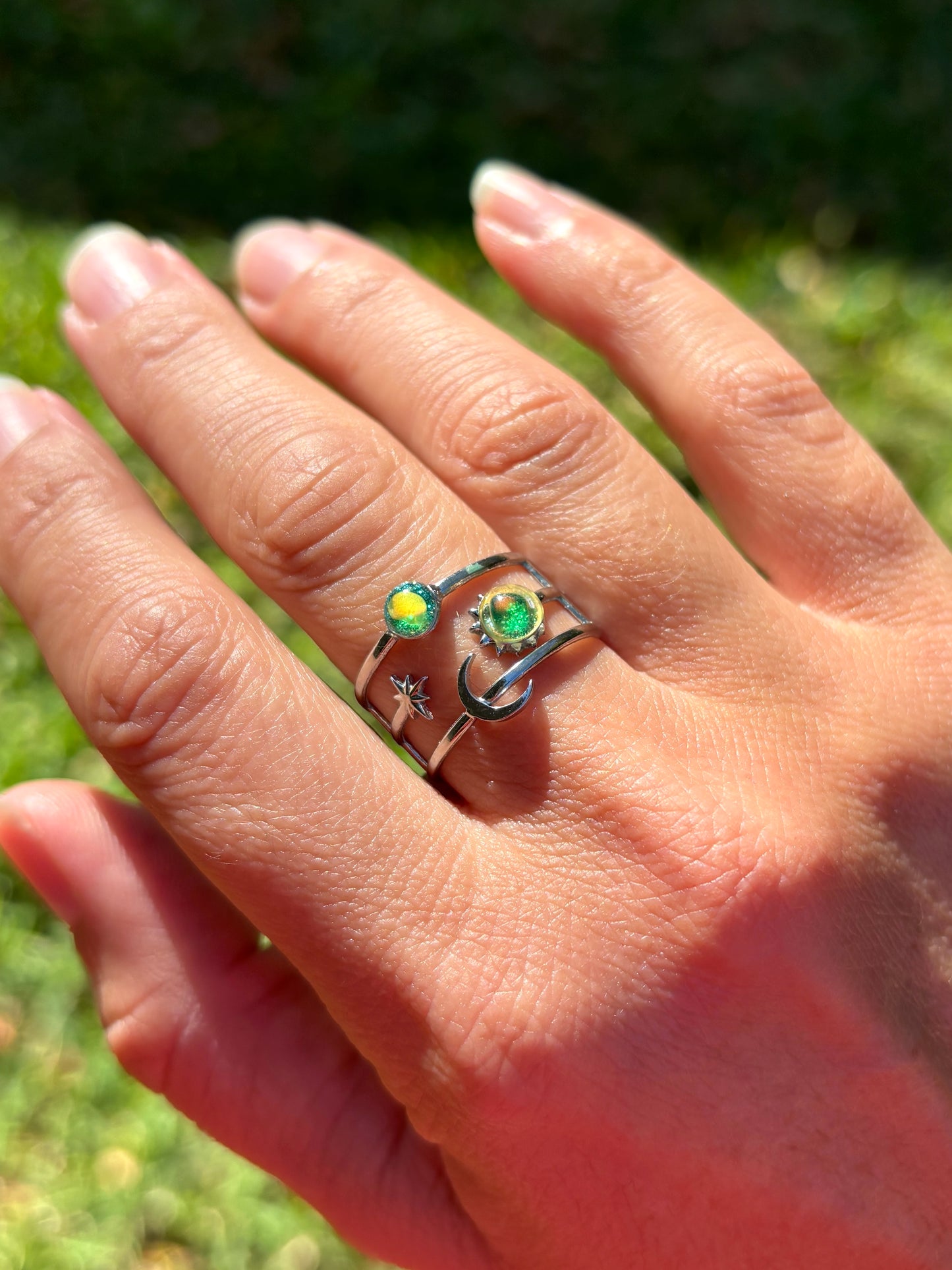 Mood Sea Glass™ Sun and Moon Ring