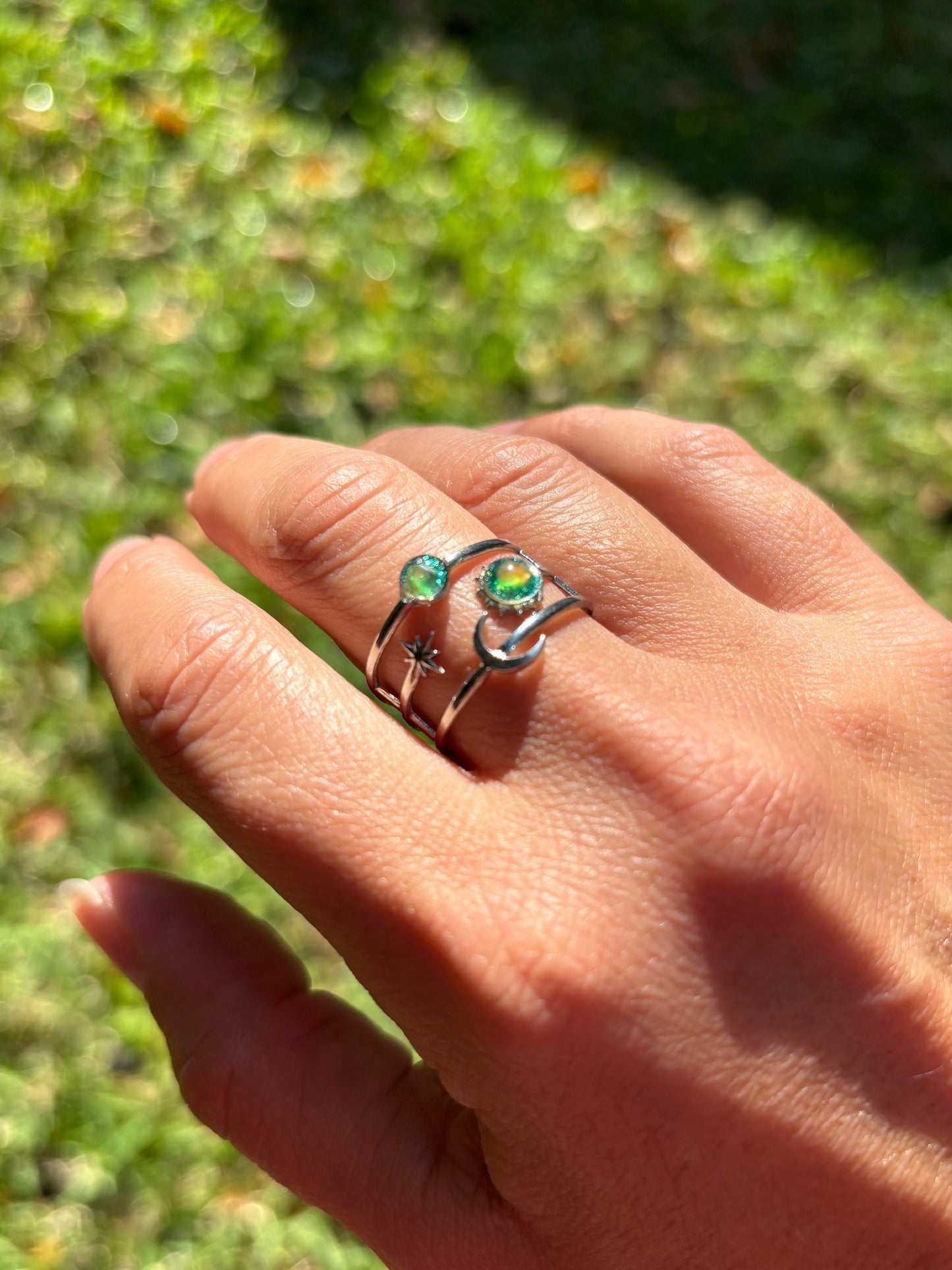 Mood Sea Glass™ Sun and Moon Ring