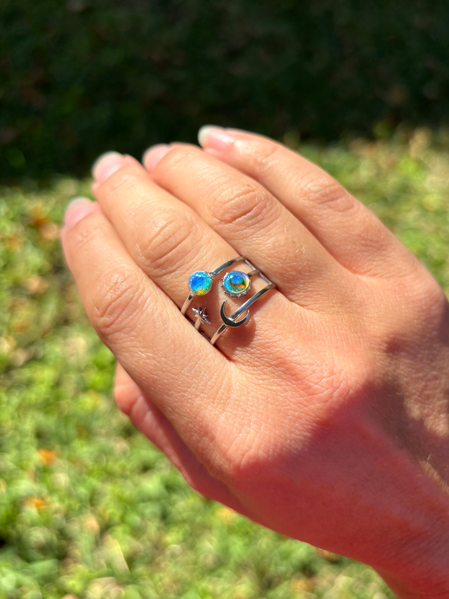 Mood Sea Glass™ Sun and Moon Ring
