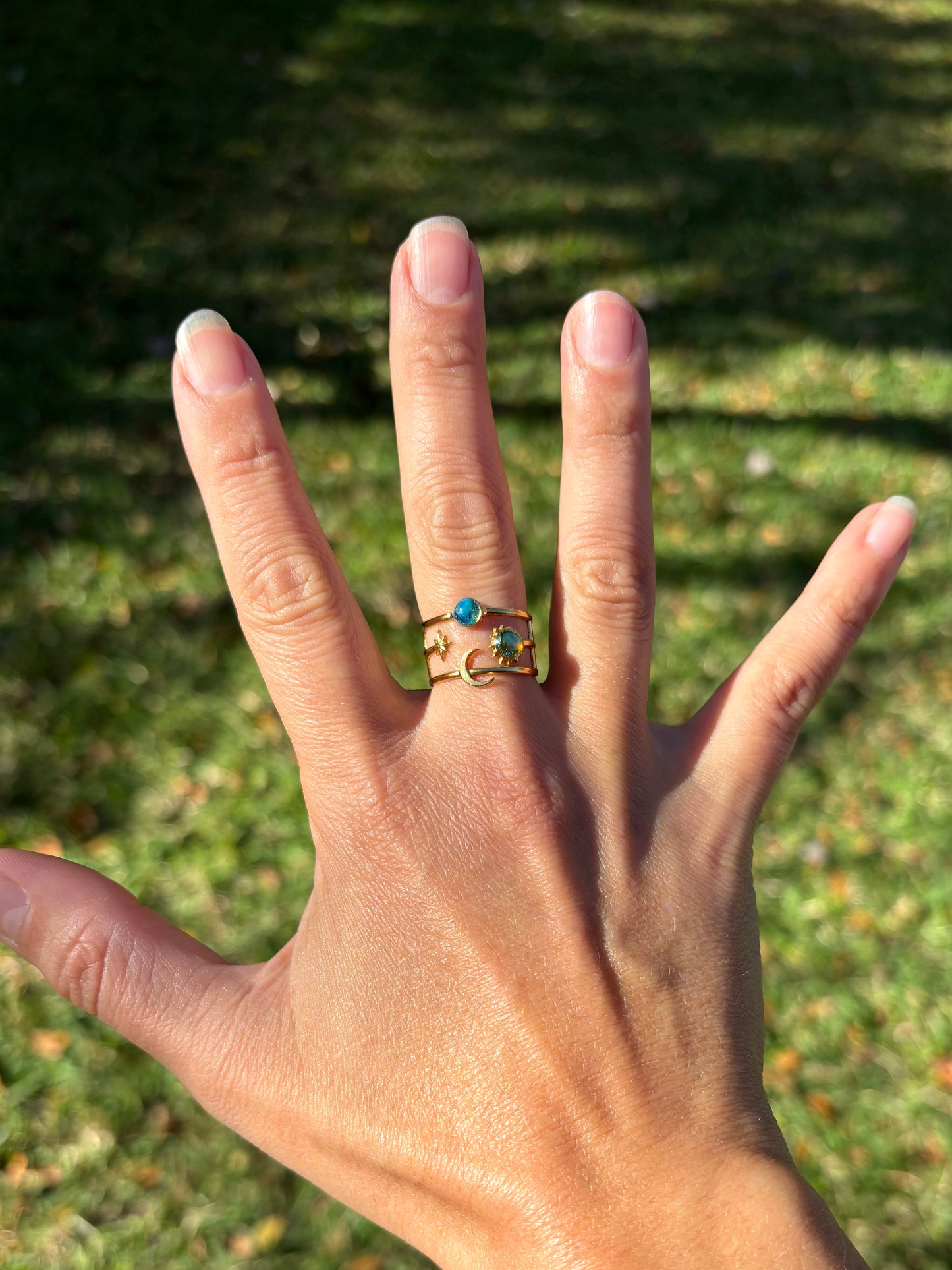 Mood Sea Glass™ Sun and Moon Ring