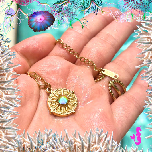 18k Paperclip Mood Necklace